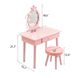 Туалетний столик + табуретка B-084 рожевий 9