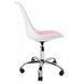 Крісло офісне, комп'ютерне Bonro B-881 біле з рожевим сидінням 3